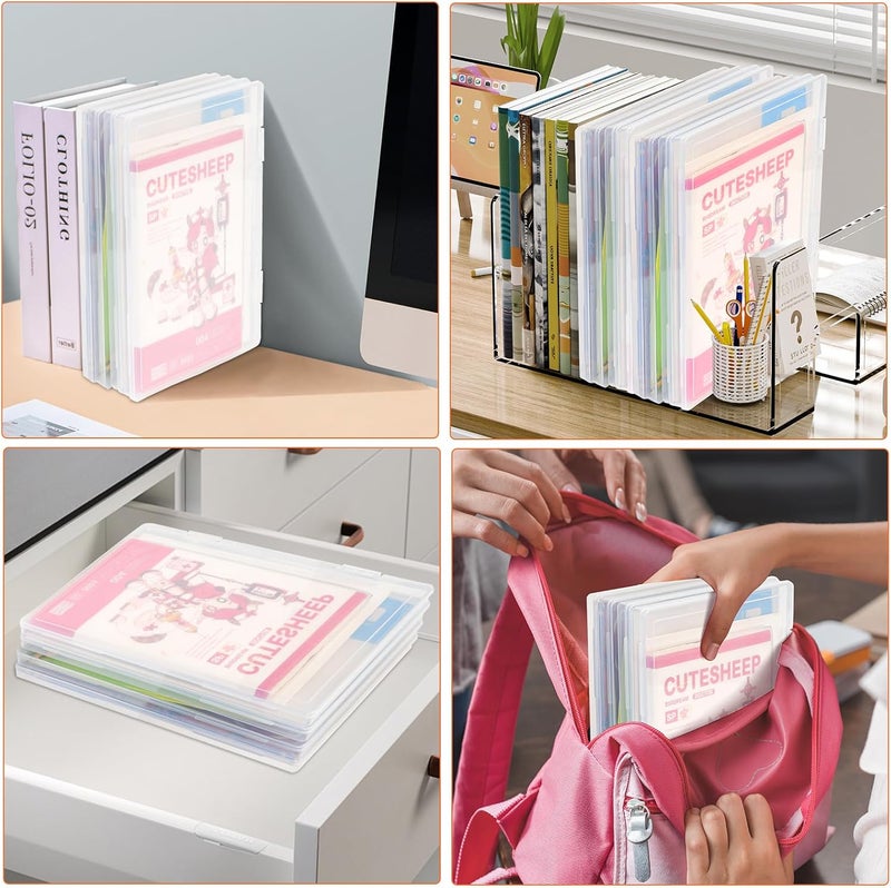 FUIJOL Photo Storage Box 11.5x8.5 Inch, 10 Pcs Portable Board Game Storage Container, A4 Paper Storage Box, Craft and File Organizer for Home/Office (8.5 * 11.5inch-10pcs) - Image 5